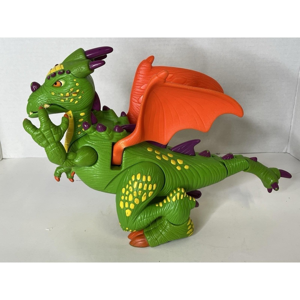2005 IMAGINEXT GREEN DELUXE DRAGON ACTION FIGURE TOY LIGHT-UP SOUND MOTION - Picture 9 of 11